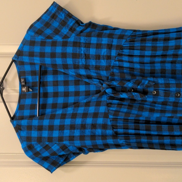 NWOT Volcom Buffalo Plaid Babydoll Dress - Picture 7 of 11